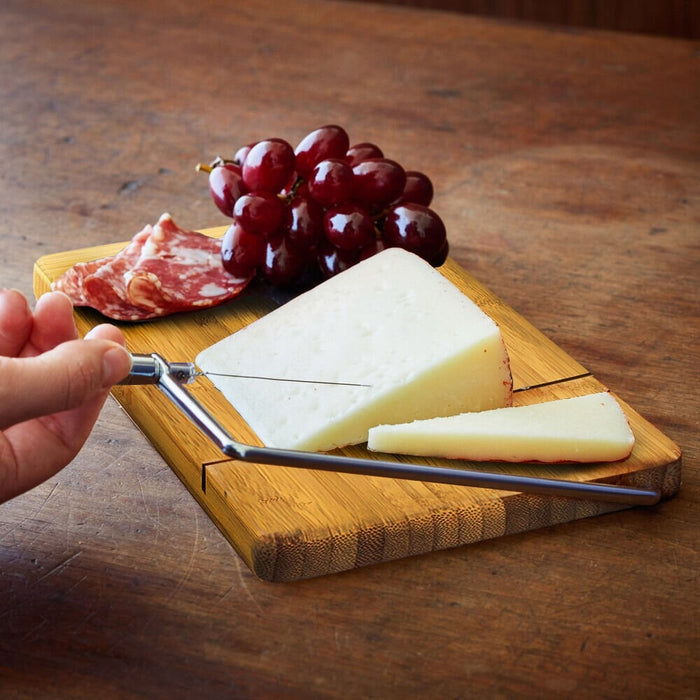 Zassenhaus Rubber Wood Cheese Board with Slicer - Beechwood Natural