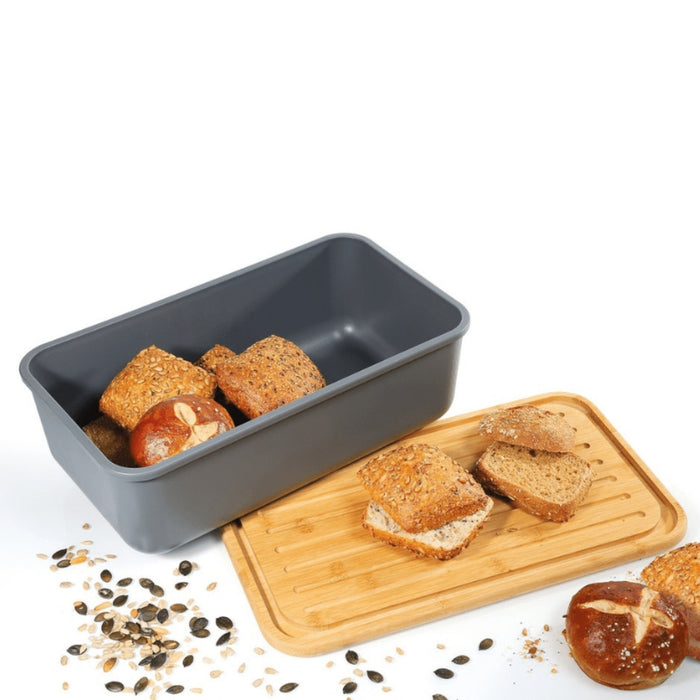 Zassenhaus Rectangular LOFT Bread Box - Cool Grey