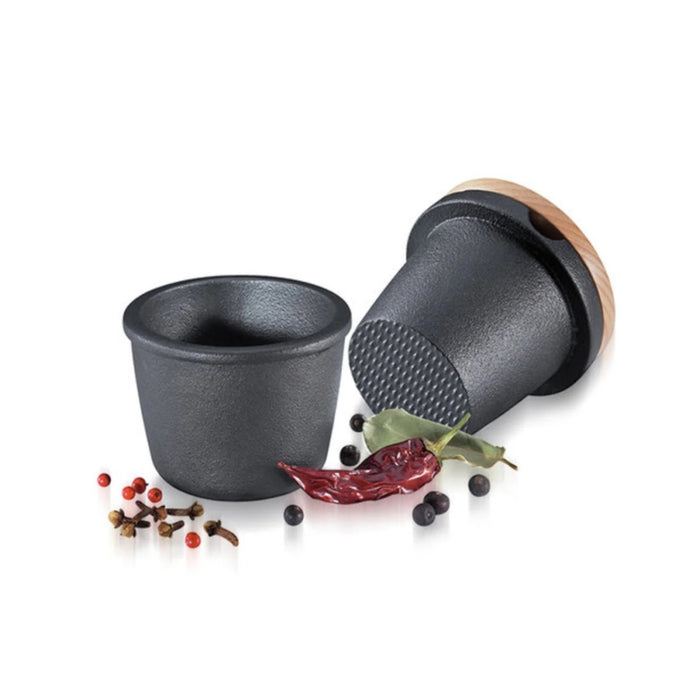 Zassenhaus Cast Iron Spice Grinder With Storage Compartment - Black