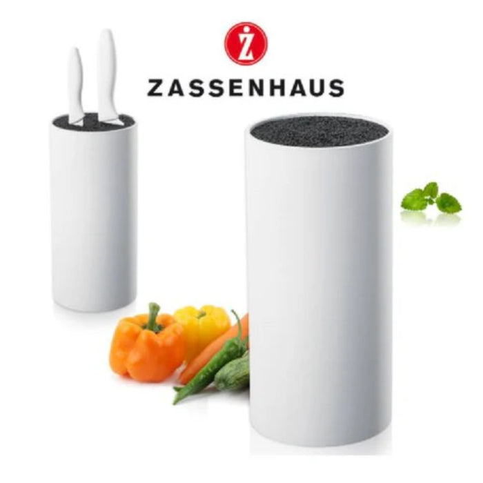 Zassenhaus Round Knife Block with Flexible Bristle Insert - 3 Colours