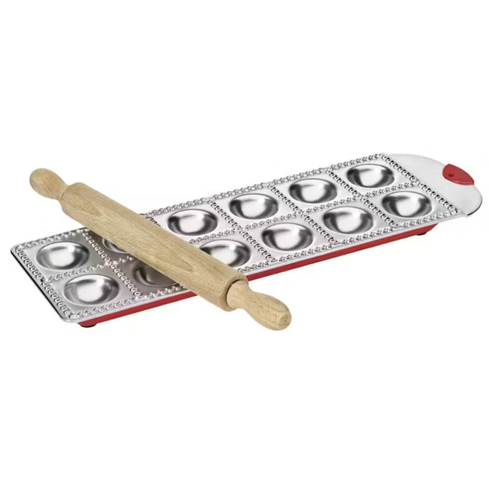 Kuechenprofi Ravioli Tray with wooden roller