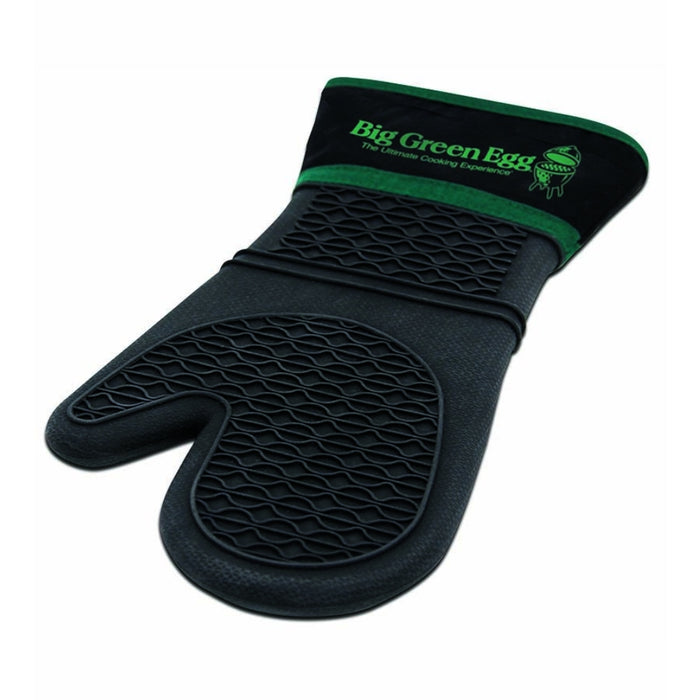 Big Green Egg Heat-Resistant Silicone BBQ Mitt with Fabric Cuff