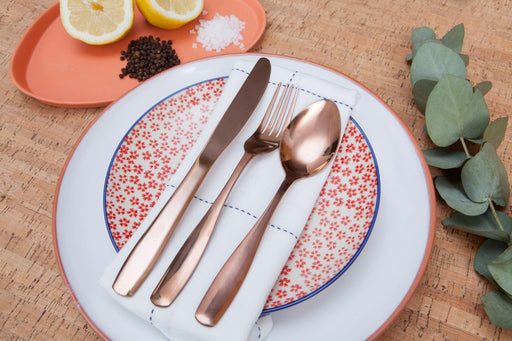 Bella Casa Rose Gold Cutlery Set - 4 pcs - Gourmet Gear