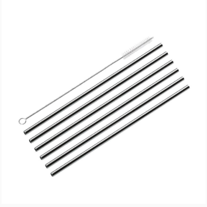 Cilio Drinking Straws Stainless Steel Straight