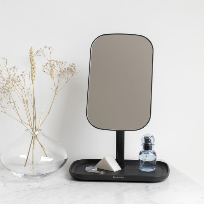 Brabantia Mirror with Storage Tray – Dark Grey