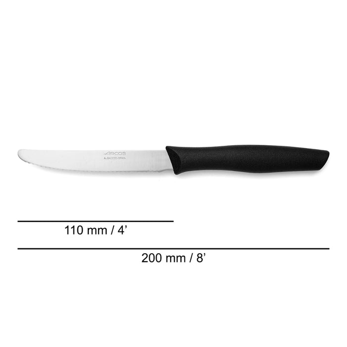 Nova Serrated Black Table/Steak Knife