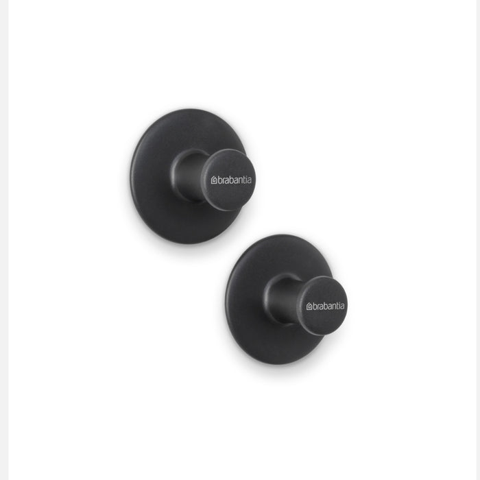 Brabantia Towel Hook Set of 2 – Dark Grey