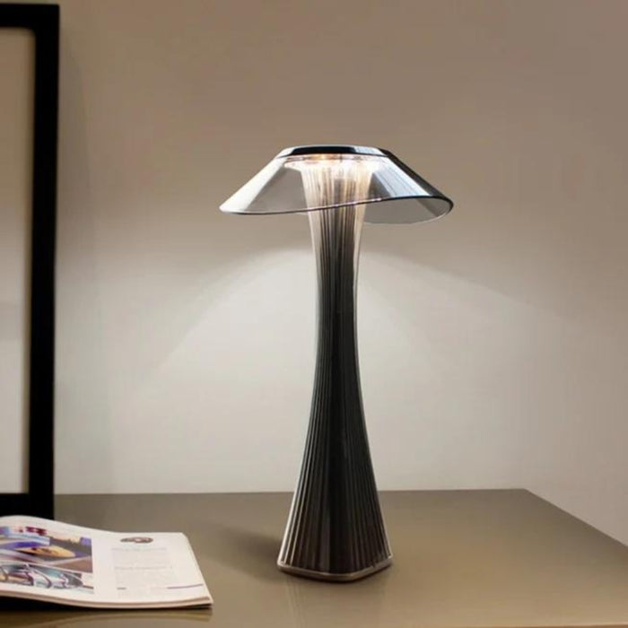 Mushroom Grey Rechargeable Portable Table Lamp