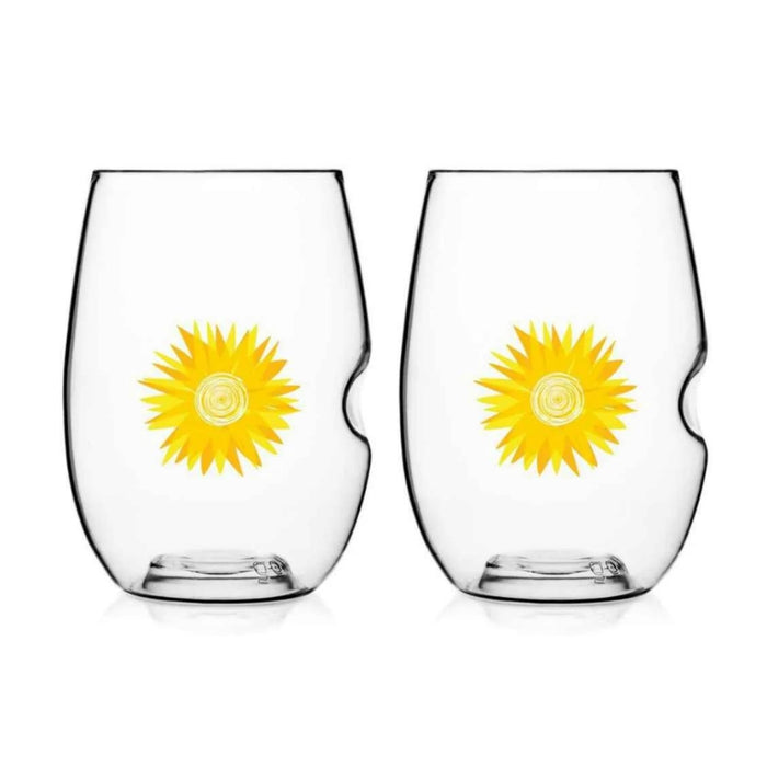 Govino Sunburst Picnic Glasses, 470ml - Set of 2