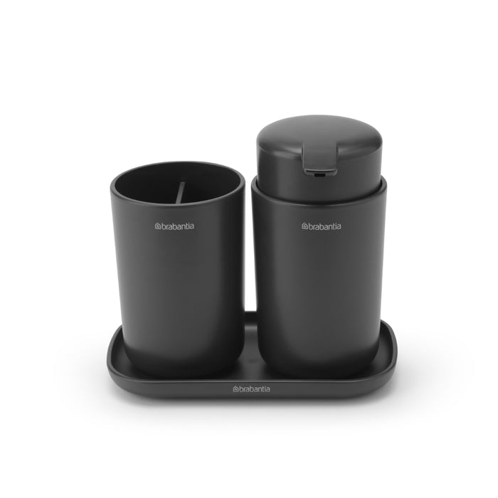 Brabantia Bathroom Accessory Set of 3 - Dark Grey