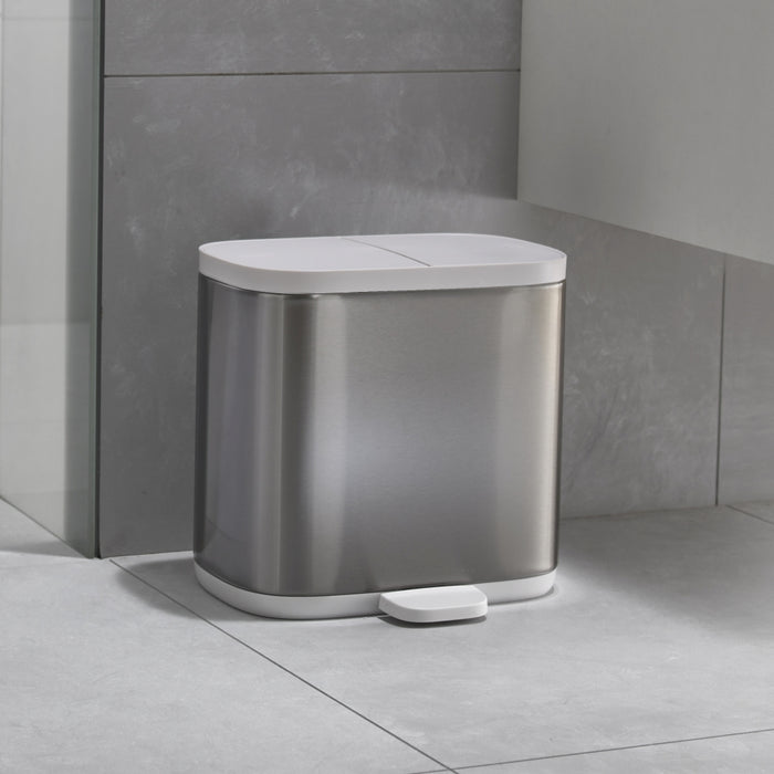 Joseph Joseph Split™ 6L Stainless-Steel Waste & Recycling Bin