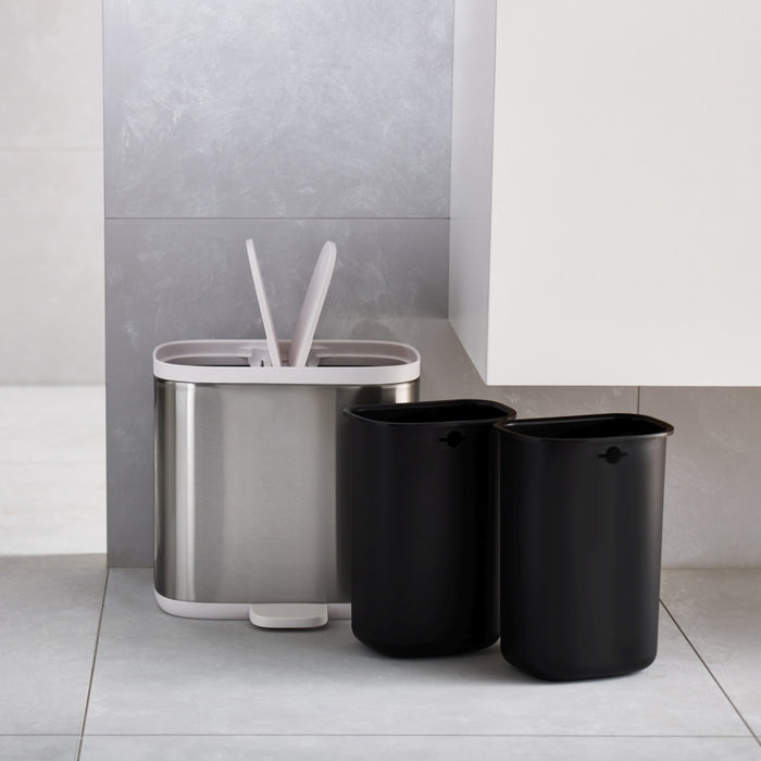 Joseph Joseph Split™ 6L Stainless-Steel Waste & Recycling Bin