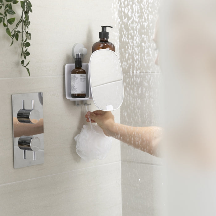 Joseph Joseph EasyStore™ White Shower Shelf with Removable Mirror