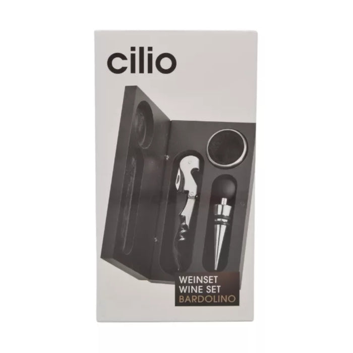 Cilio Bardolino Wine Set of 3 - Includes Bottle Opener and Bottle Stopper