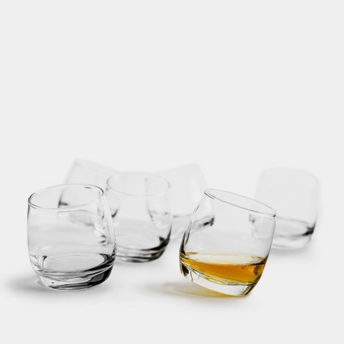 Sagaform Whiskey Rocking Tumblers, Set of 6