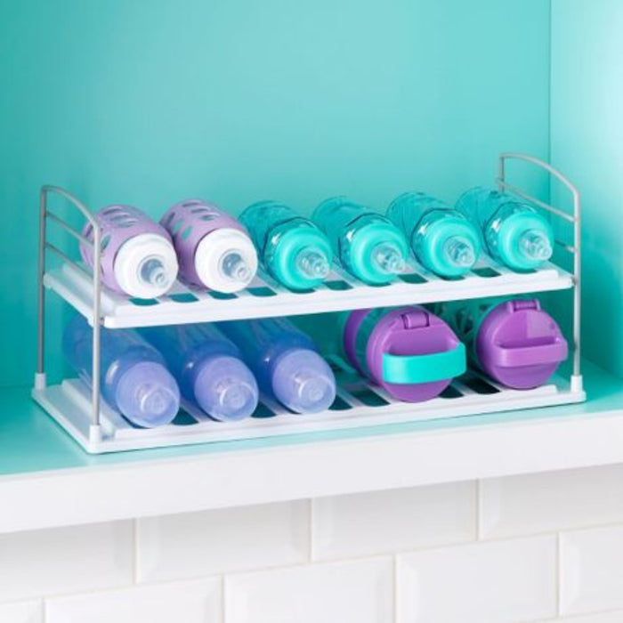 YouCopia UpSpace 2-Shelf Wide Bottle Organizer - White