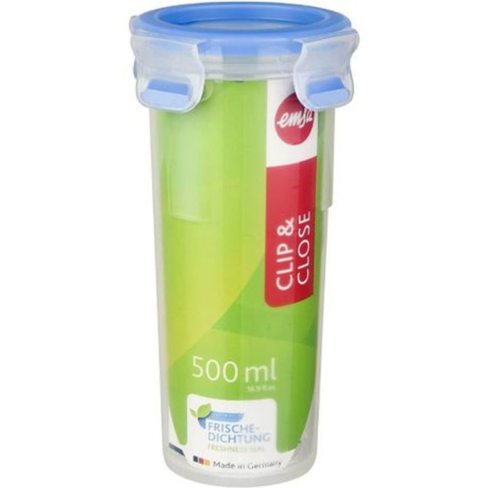 Emsa Clip & Close Round Jar / Drinking Cup - 500ml