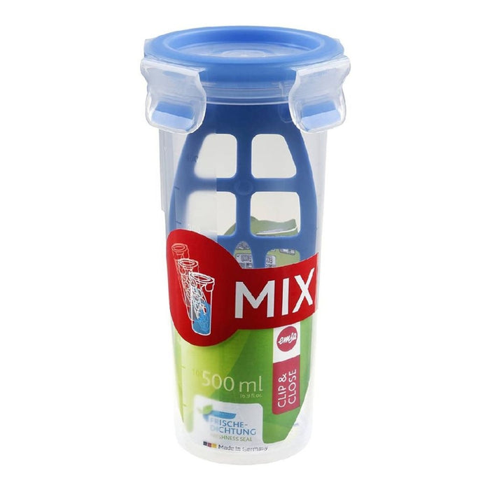 Emsa Clip & Close Mixing Bottle with Lid & Mixer Insert - 500ml