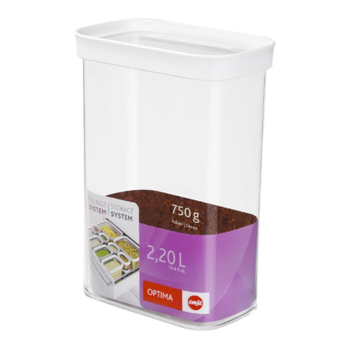 Emsa Optima Rectangular Container - 2.2Lt