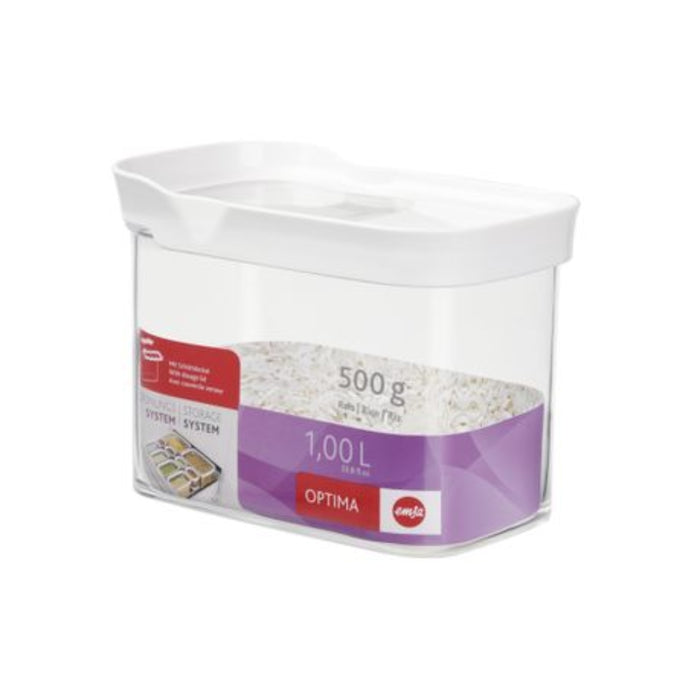 Emsa Optima Dry Storage Container with Sliding Lid - 1Lt