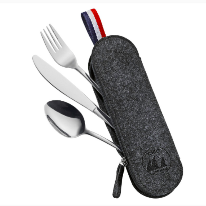 Cilio VIAGGIO 3-Piece Cutlery Set - Black