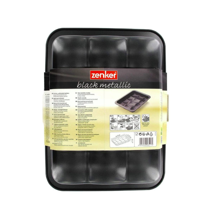 Zenker Black Metallic 12 Bread Roll Baking Pan 36.5x27.5cm