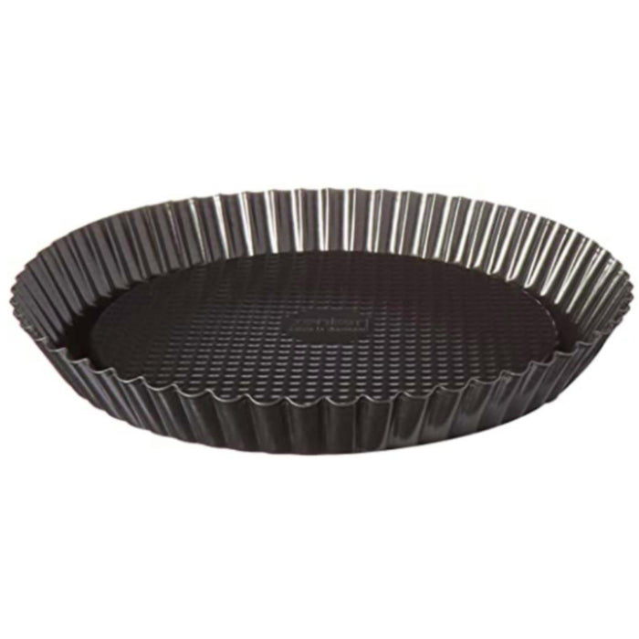 Zenker Black Metallic Fruit Tart Tin with Rolled Edge - 28cm