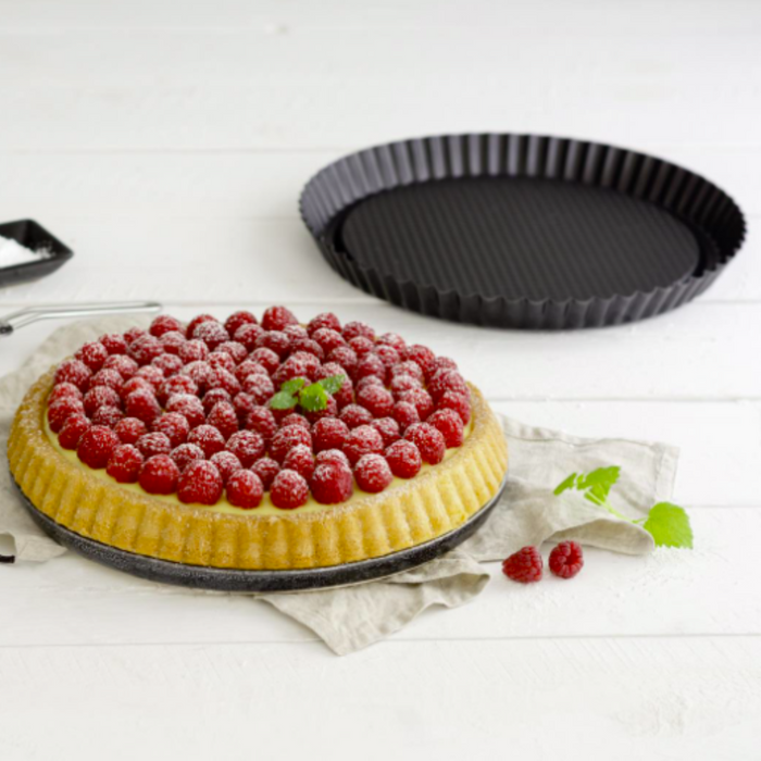 Zenker Black Metallic Fruit Tart Tin with rolled edge 30cm