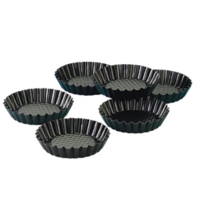 Zenker Black Metallic Set of 6 Tartlet tins 10cm