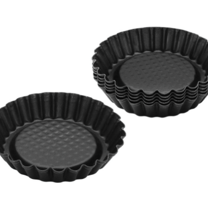 Zenker Black Metallic Set of 6 Tartlet tins 10cm