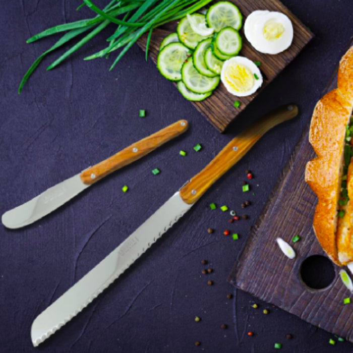 Andre Verdier Bread Knife - Olive Wood