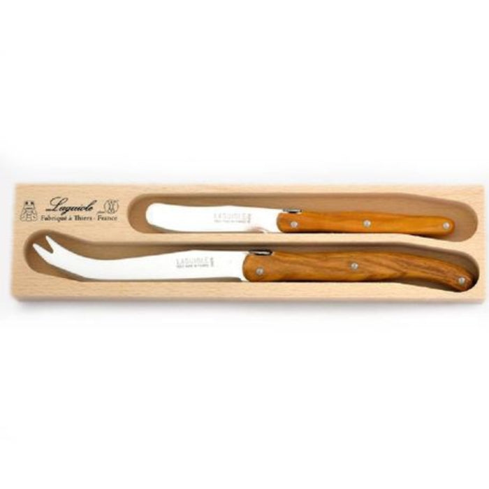 Andre Verdier Cheese Set, Set of 2 - Olive Wood