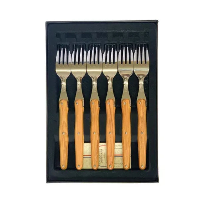 Andre Verdier Forks, Set of 6 - Olive Wood