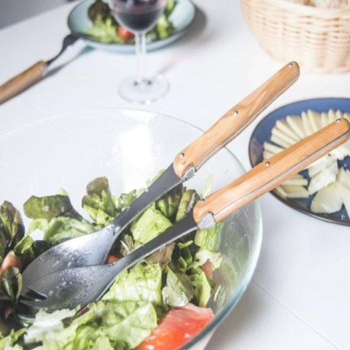 Andre Verdier Salad Server Set , Set of 2 - Olive Wood