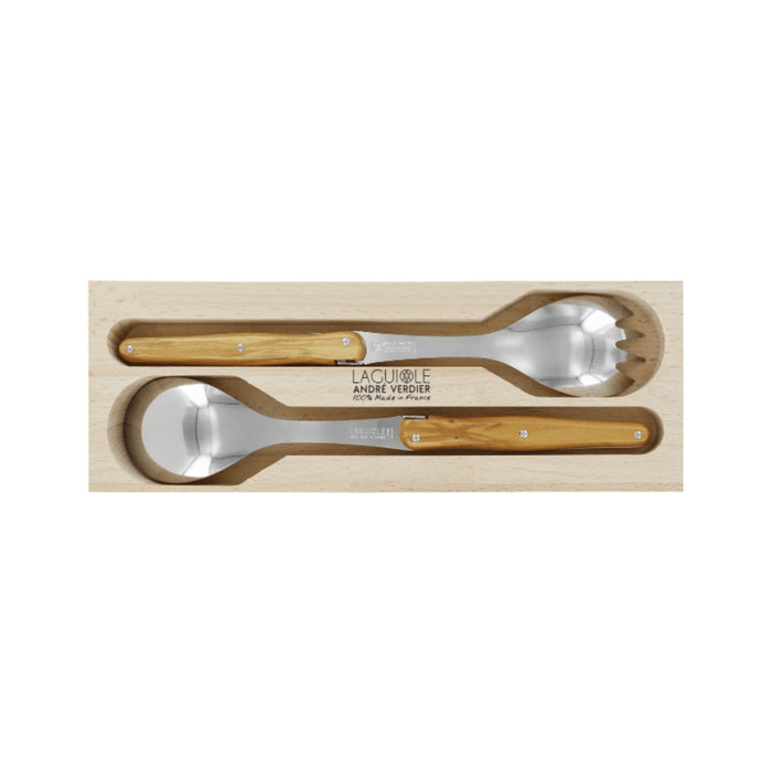 Andre Verdier Salad Server Set , Set of 2 - Olive Wood