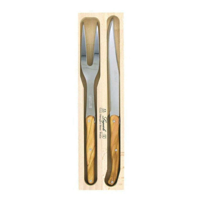 Andre Verdier Carving Set, Set of 2 - Olive Wood