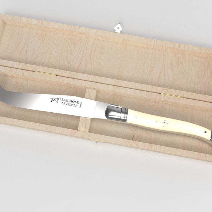 Andre Verdier Cheese Knife in Wooden Box - Ivory