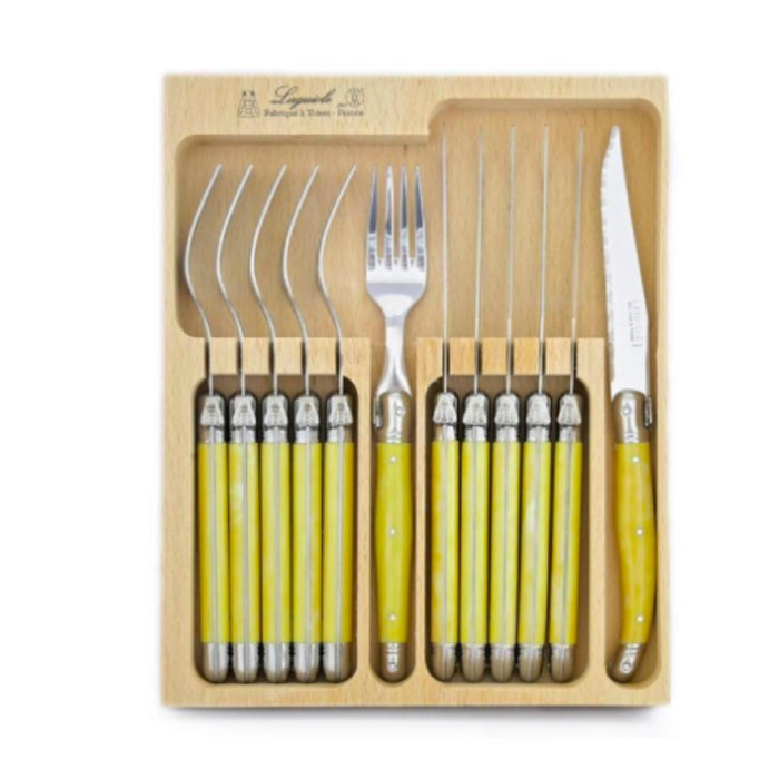 Andre Verdier Steak Knives & Forks Set - 21 Colours