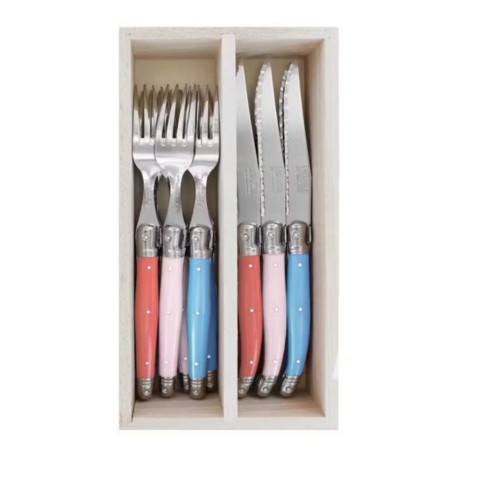 Andre Verdier Steak Knives & Forks Set - 21 Colours