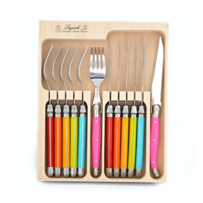 Andre Verdier Steak Knives & Forks Set - 21 Colours