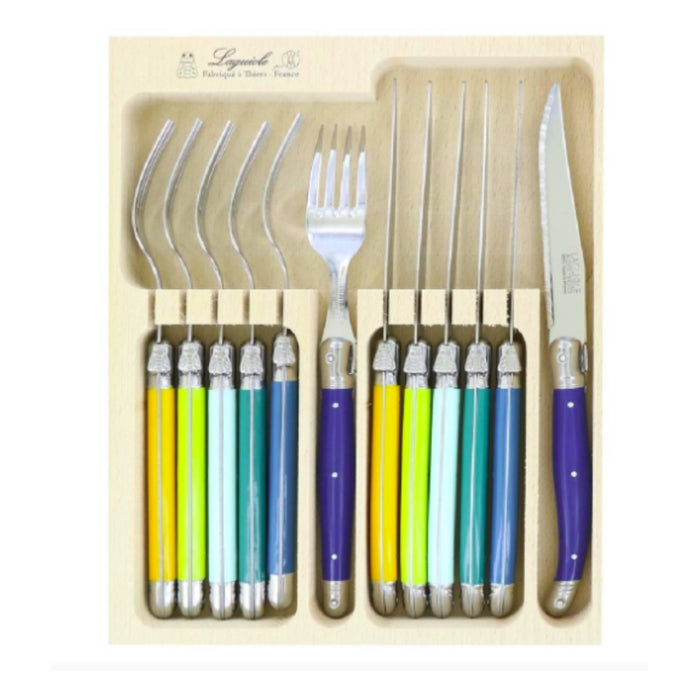 Andre Verdier Steak Knives & Forks Set - 21 Colours