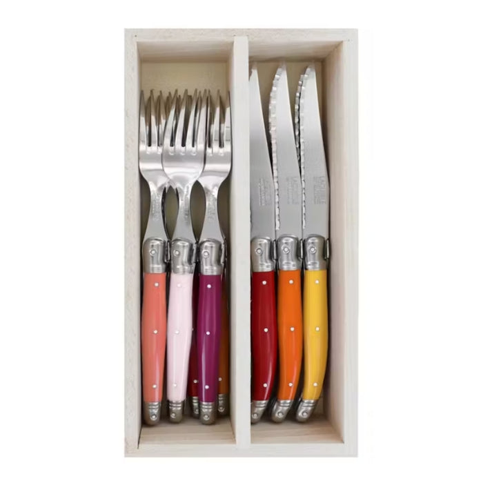 Andre Verdier Steak Knives & Forks Set - 21 Colours