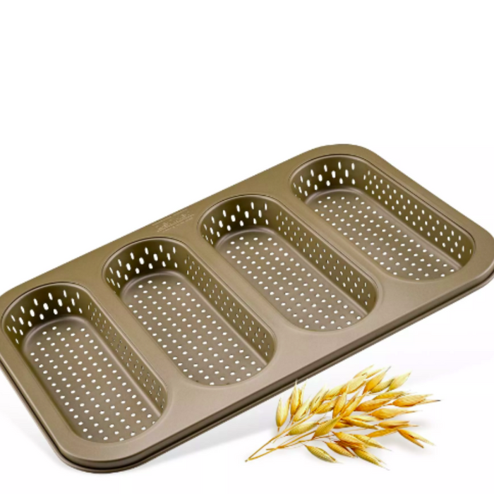 Zenker Mojave Gold 4pcs Perforated Mini Baguette Tray