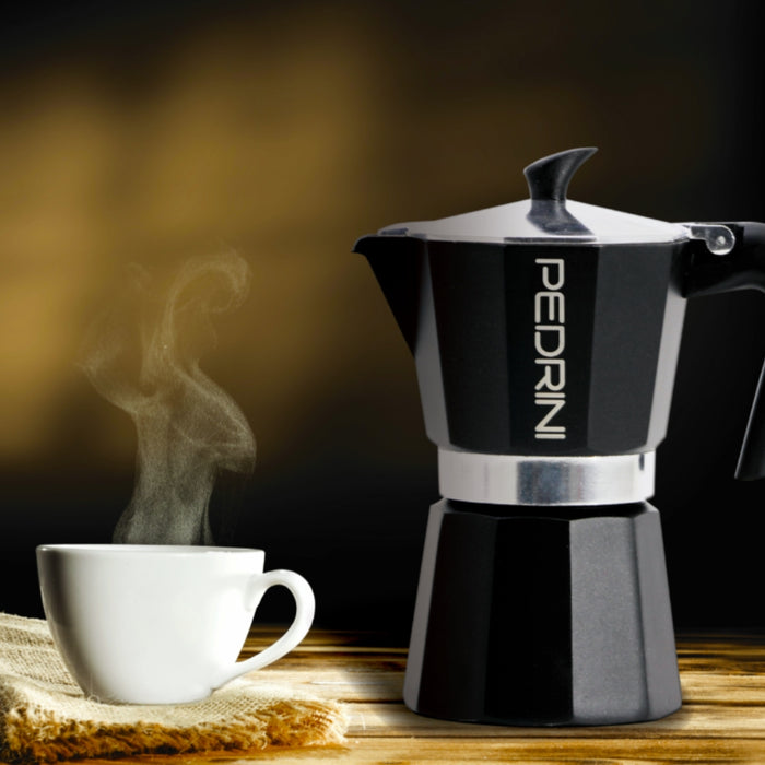 Pedrini Enamelled Aluminium Coffee Maker - 2 Sizes