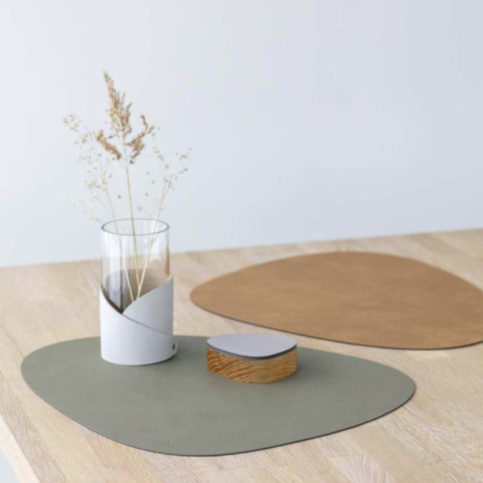 LIND DNA Reversible Cloud Leather Table Mat Curved Large - 5 Colours