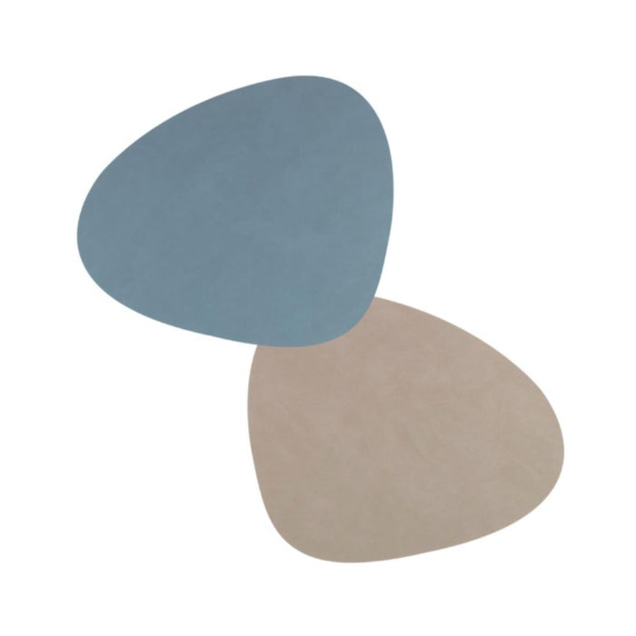 LIND DNA Reversible Cloud Leather Table Mat Curved Large - 5 Colours