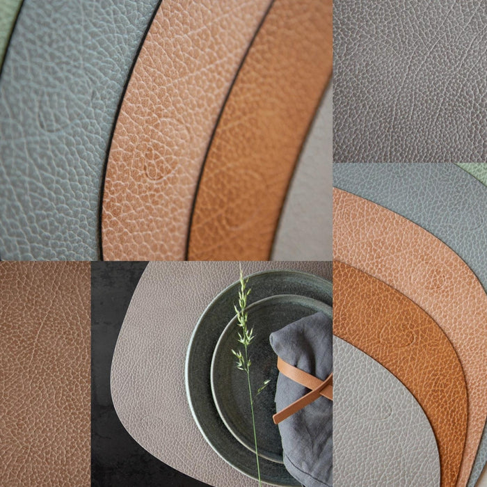 LIND DNA Hippo Leather Table Mat Curved Large - 3 Colours