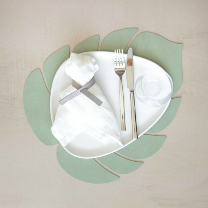 LIND DNA Monstera Leaf Nupo Leather Table Mat Large - 3 Colours