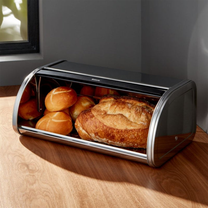 Brabantia Bread Bin Roll Top - Matt Steel