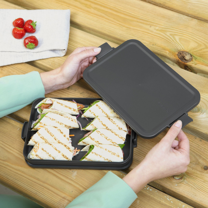 Brabantia Make & Take Lunch Box - Flat, Dark Grey